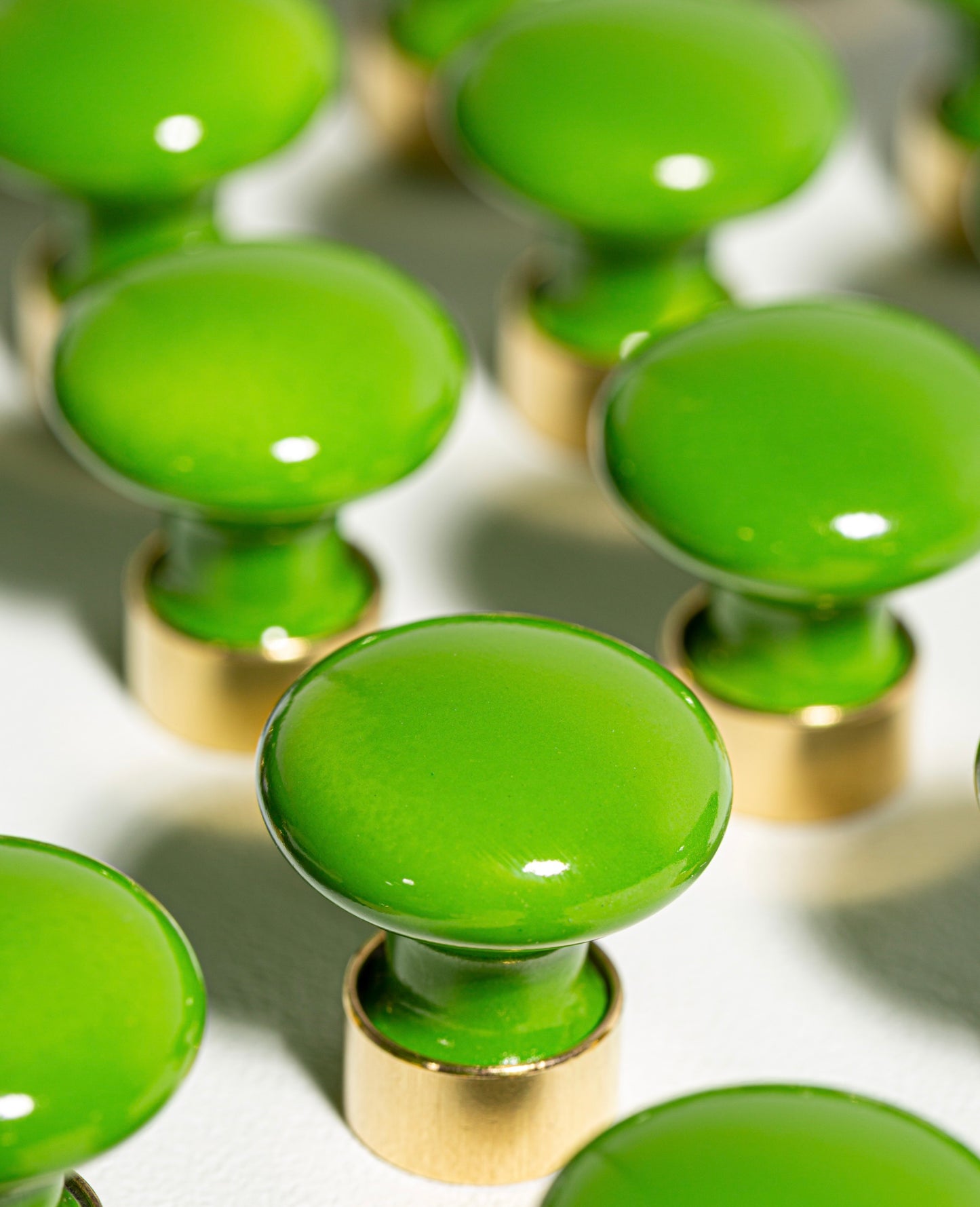 Bouton de meuble en porcelaine Joy Vert