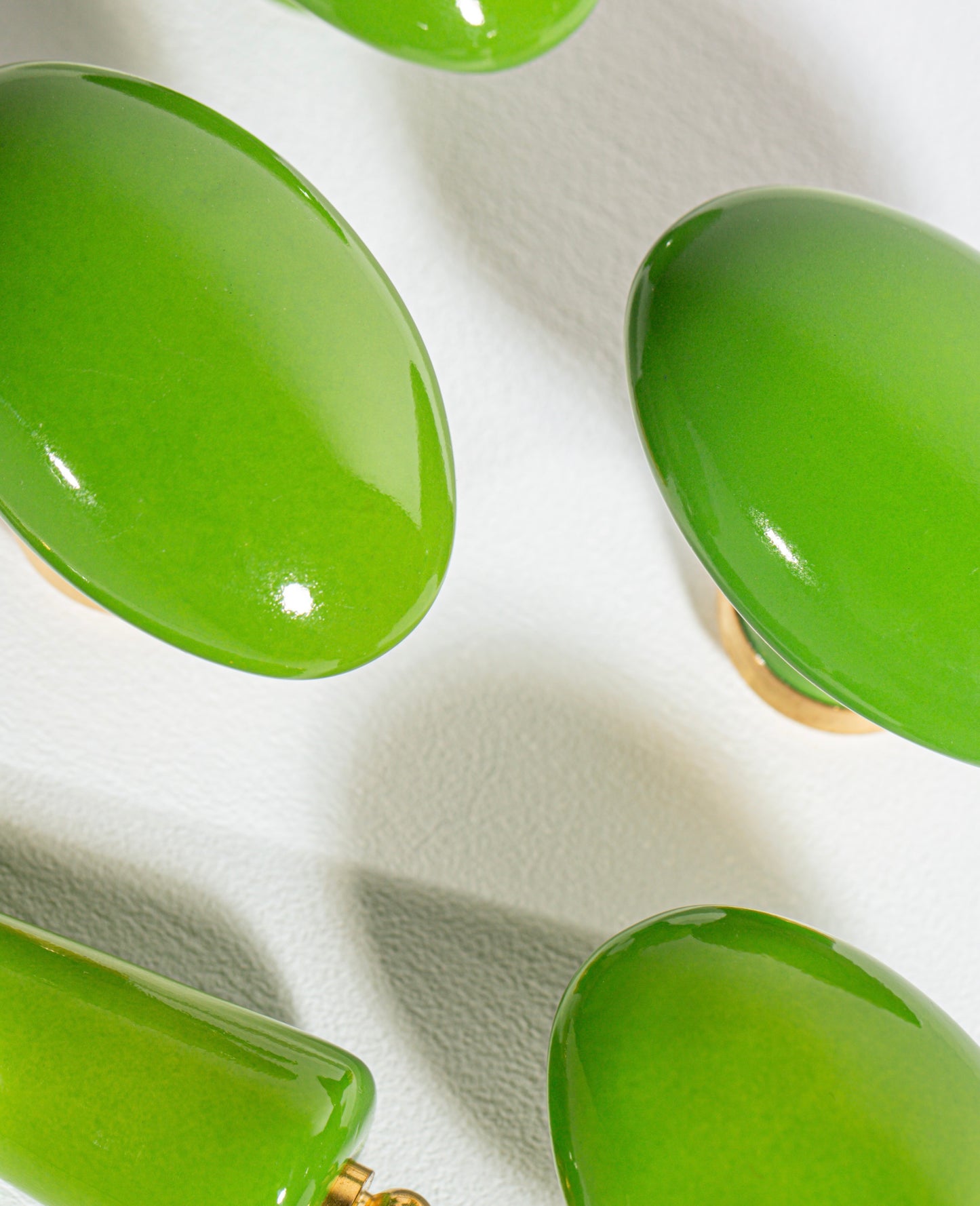 Bouton de porte en porcelaine Joy vert