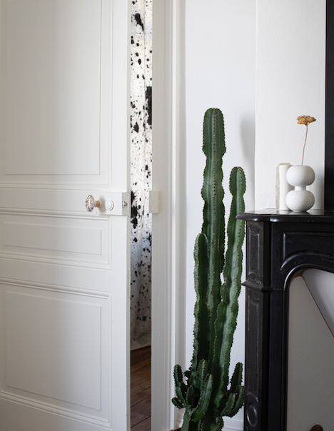 Bouton de porte ovale en porcelaine Meta Averse Platine et Or
