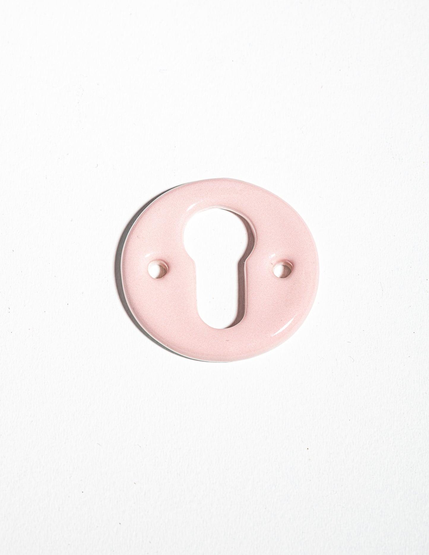 Rosaces de fermeture clé en porcelaine Vieux Rose
