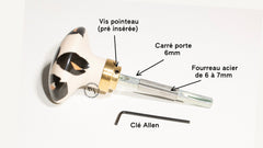 Nota Bene pour installer un bouton une poignée !