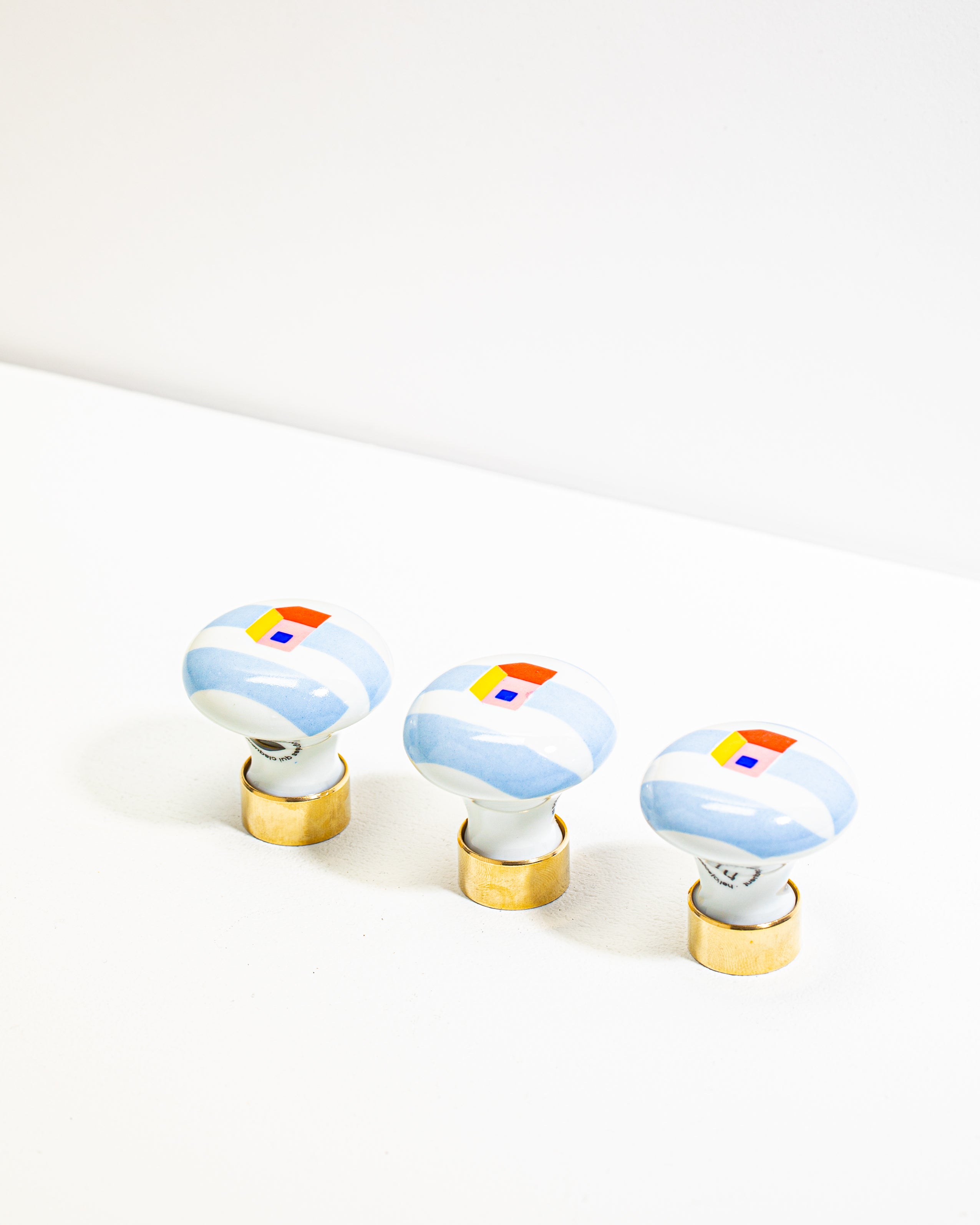 Bouton de meuble – Édition Chœur Cœur - Rayures Maison