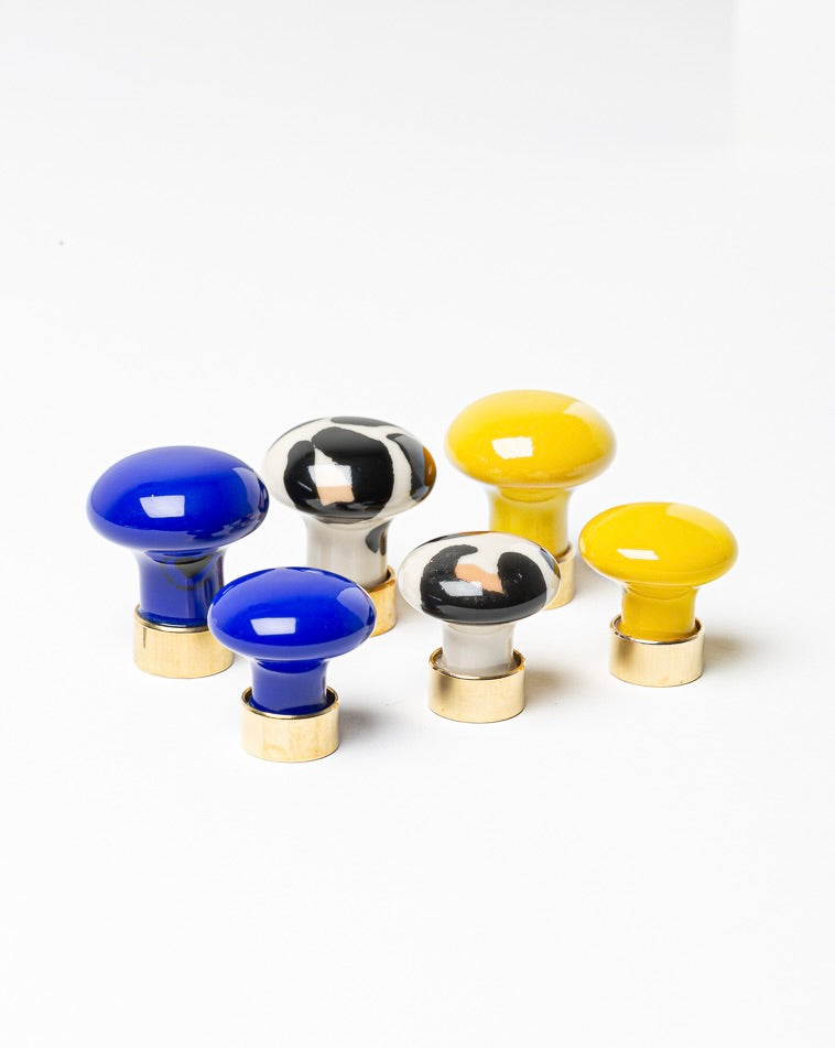 Bouton de meuble en porcelaine léopard - Grandes tailles