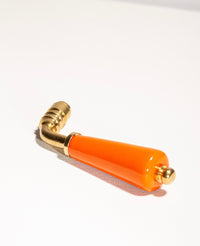 Poignée de porte béquille en porcelaine Joy orange