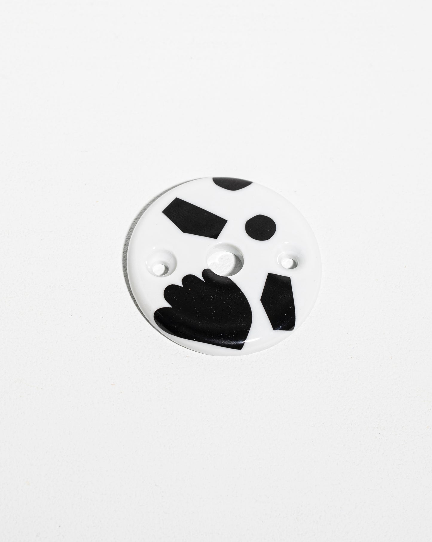 Rosaces de condamnation/décondamnation en porcelaine Collage Noir
