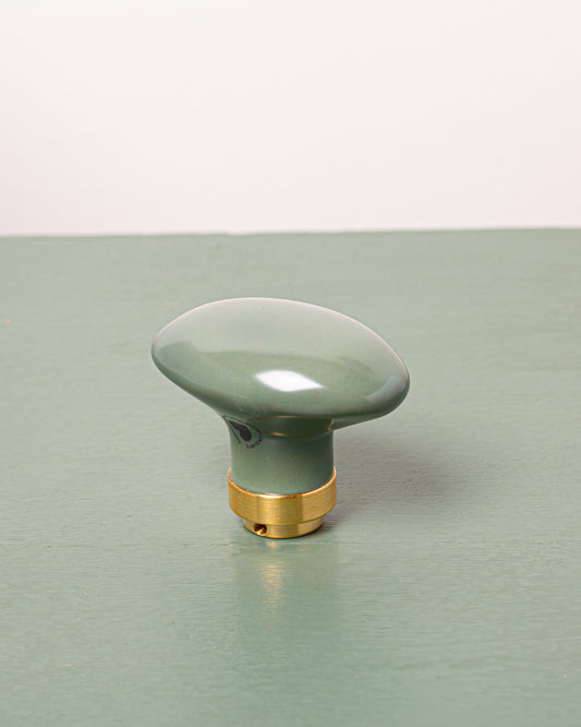 Bouton de porte en porcelaine Vert Kaki