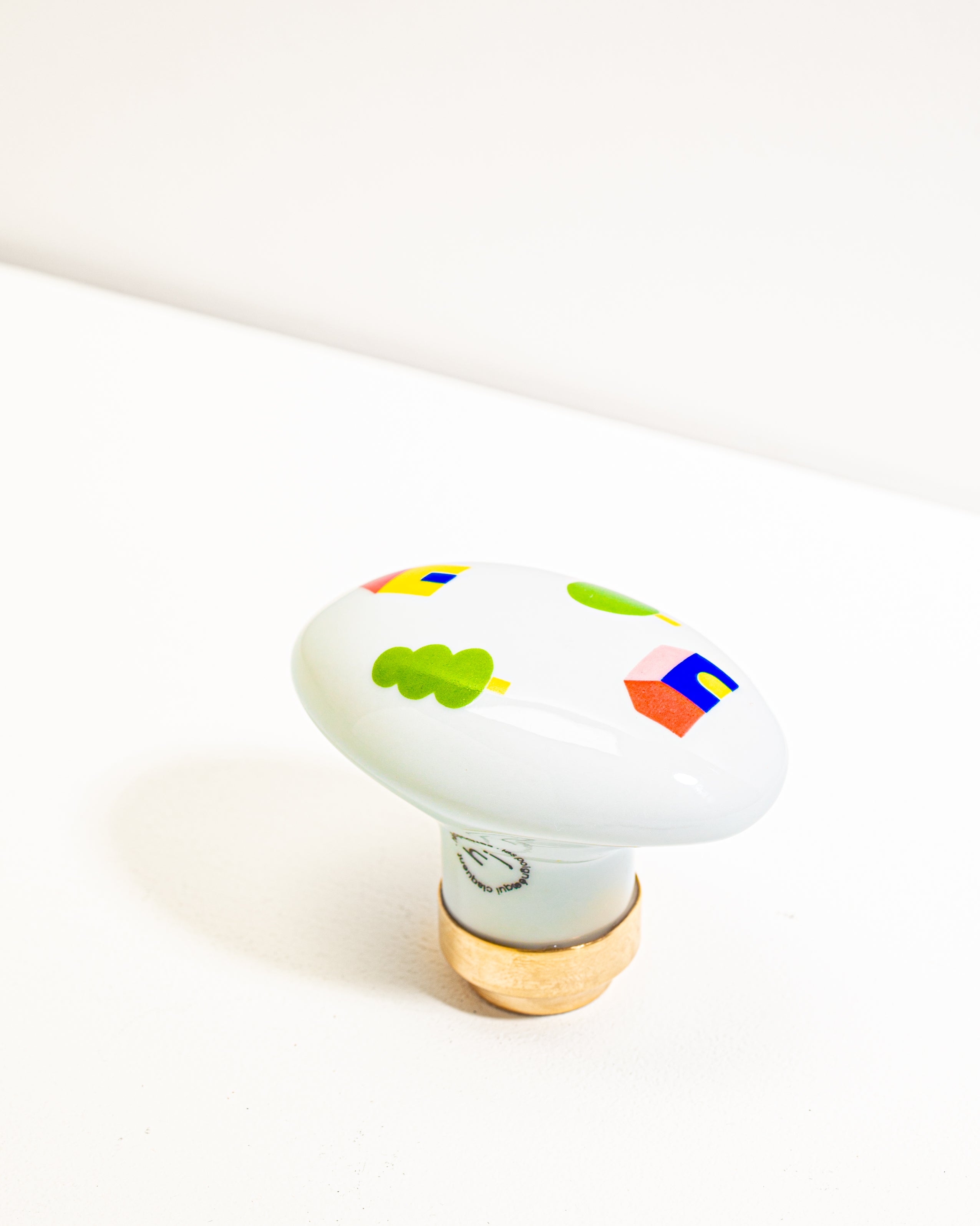 Bouton de porte ovale en porcelaine Édition Chœur Cœur - Village