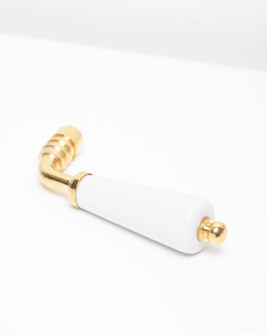 Poignée de porte béquille en porcelaine blanc