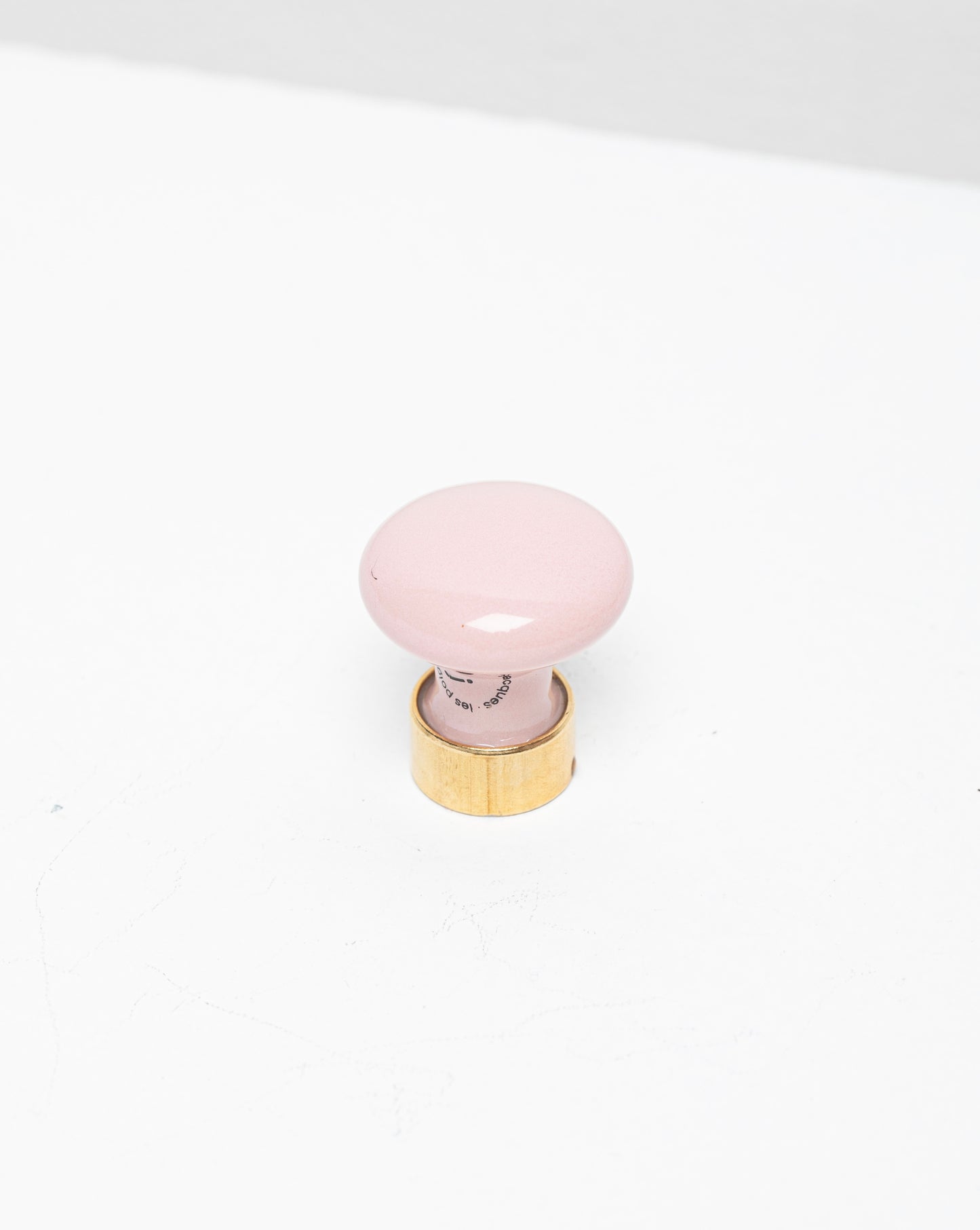 Bouton de meuble en porcelaine Vieux Rose