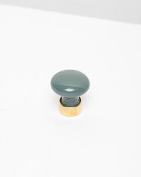Bouton de meuble en porcelaine Vert Kaki