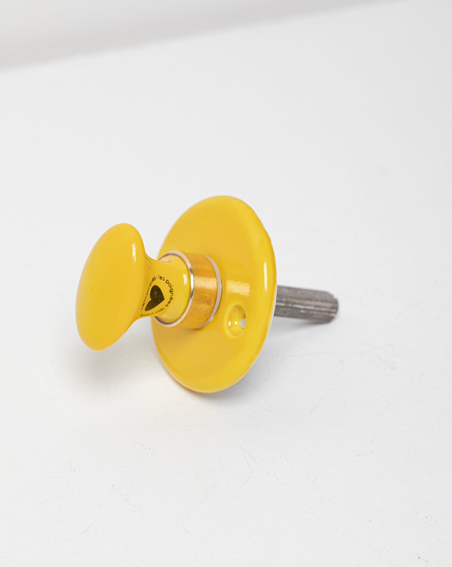 Rosaces de fermeture en porcelaine Joy jaune