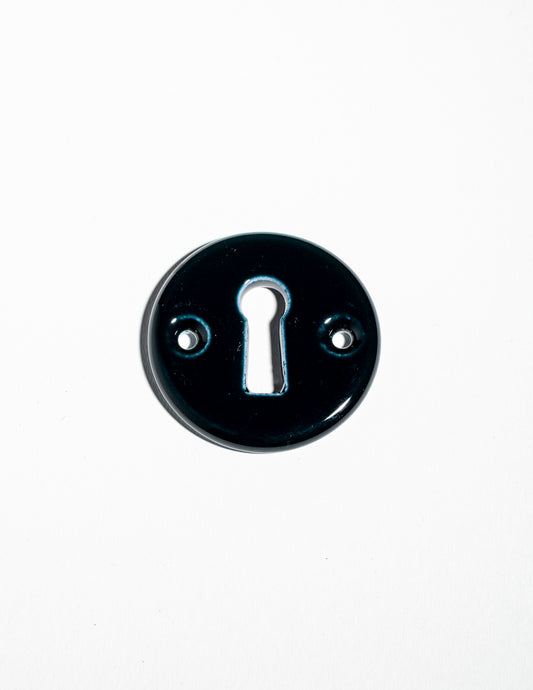 Rosaces de fermeture en porcelaine noir brillant