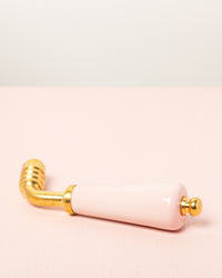 Poignée de porte béquille en porcelaine Vieux Rose