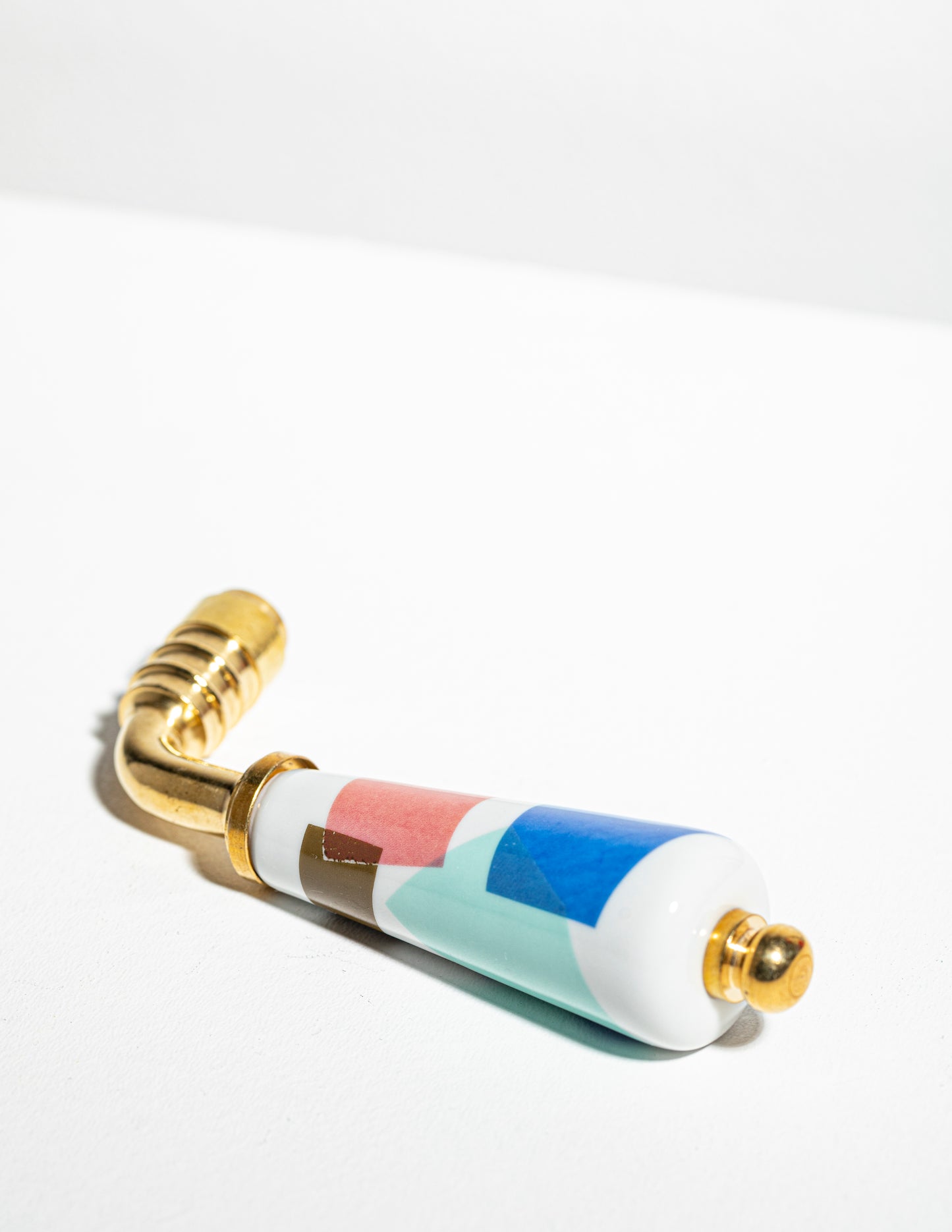 Poignée de porte béquille en porcelaine Collage Couleur