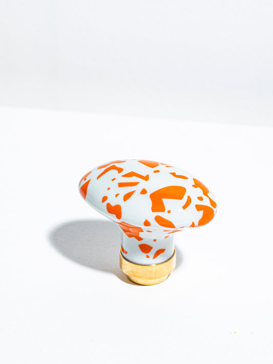 Bouton de porte ovale en porcelaine Meta Averse Couleur